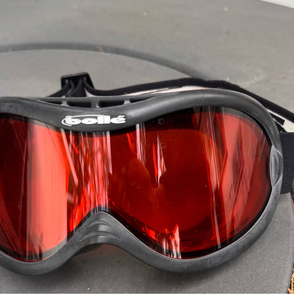 Bolle Black Frame with Red Lens Goggles